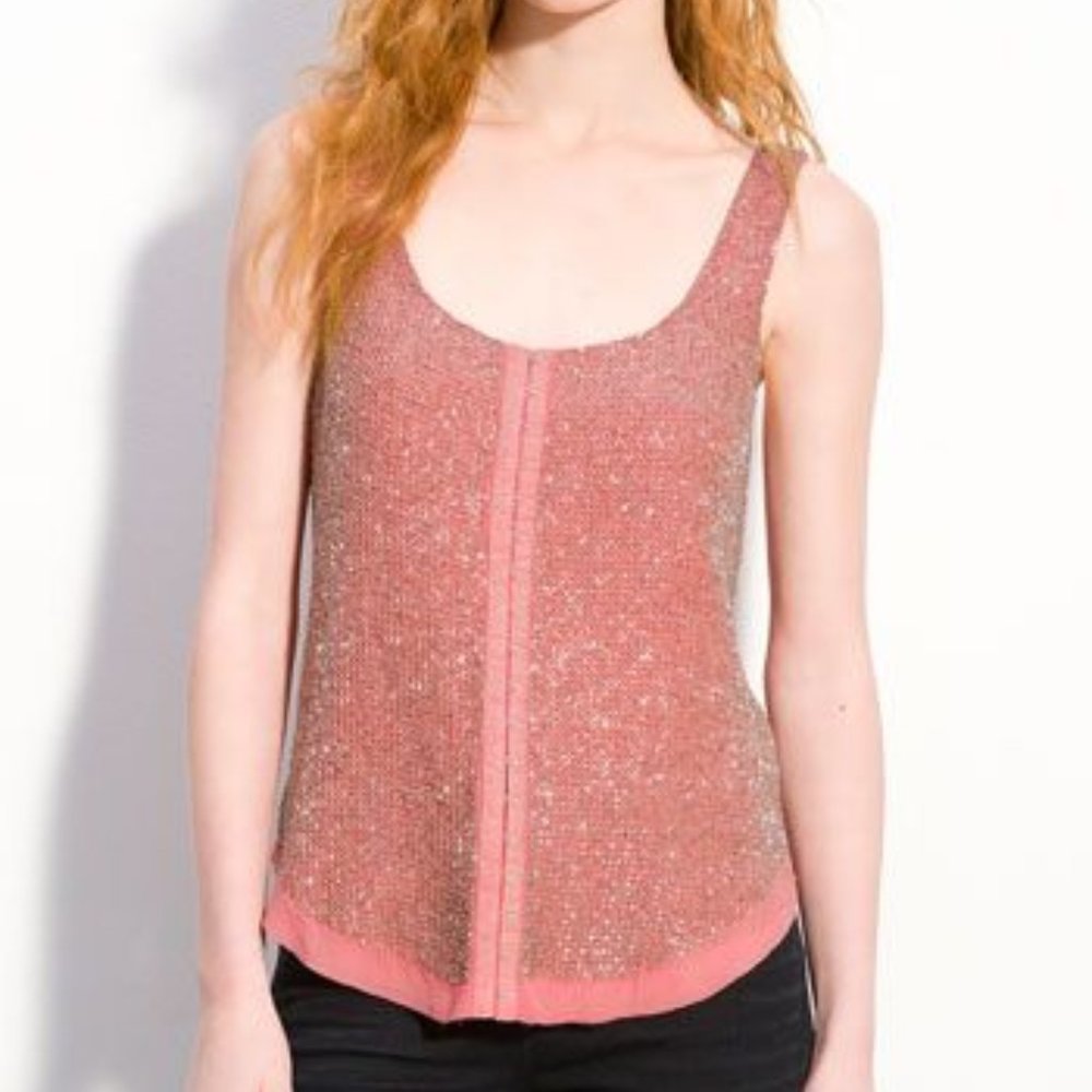 Renzo and Kai Silk Beaded Tank Top SZ S